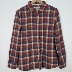 Purnell Women's Wool Blend Plaid Flannel Shirt Size Large
